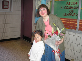 Didi and Child at PS124 Charity School